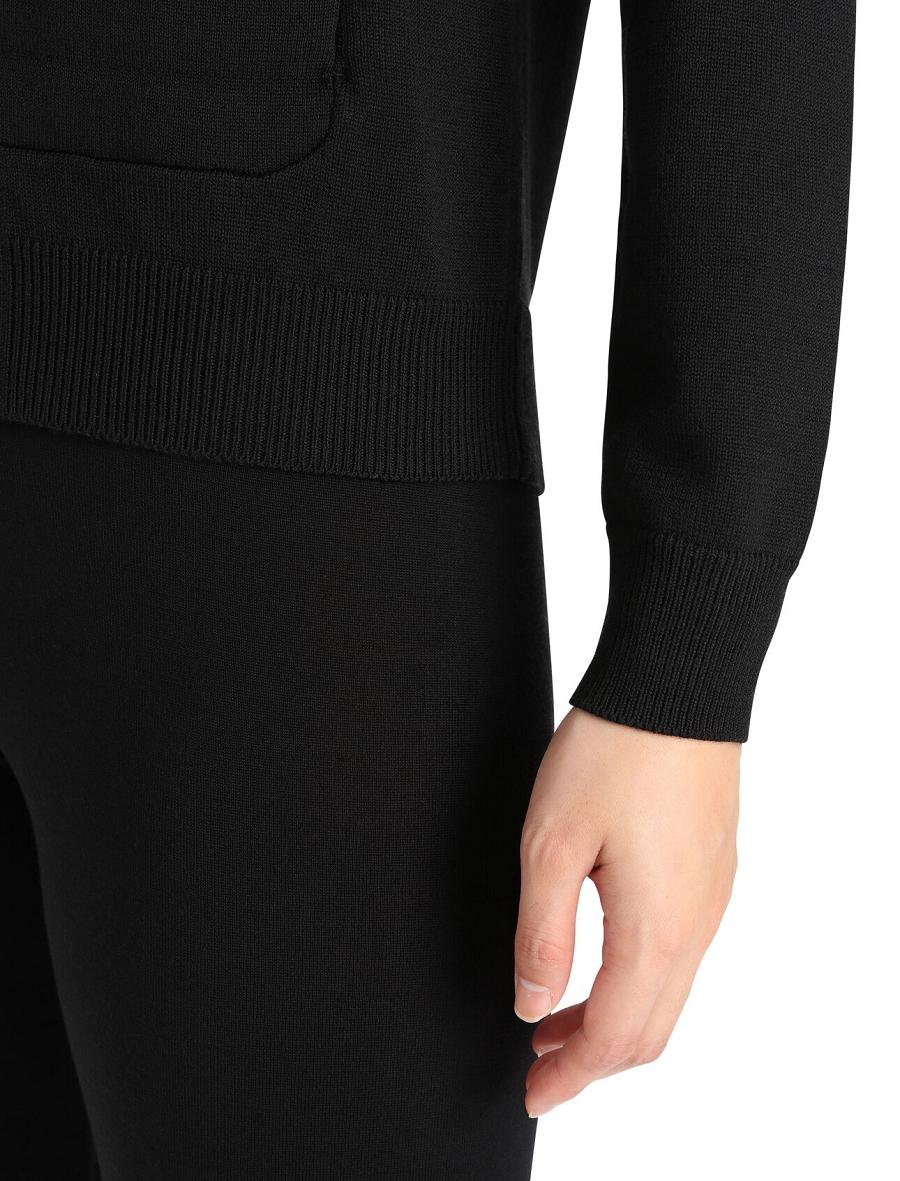 Vestes Icebreaker City Label ZoneKnit™ Merino Insulated Knit Bomber Femme Noir | FR 1659XYUF